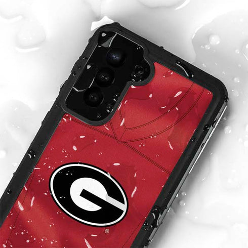 University of Georgia Red Jersey Galaxy S24 Plus Waterproof Case